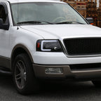 2004-2008 Ford F-150/ 2006-2008 Lincoln Mark LT Switchback Sequential LED C-Bar Projector Headlights (Matte Black Housing/Clear Lens)