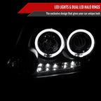 2004-2008 Ford F-150/ 2006-2008 Lincoln Mark LT Dual Halo Projector Headlights (Matte Black Housing/Clear Lens)