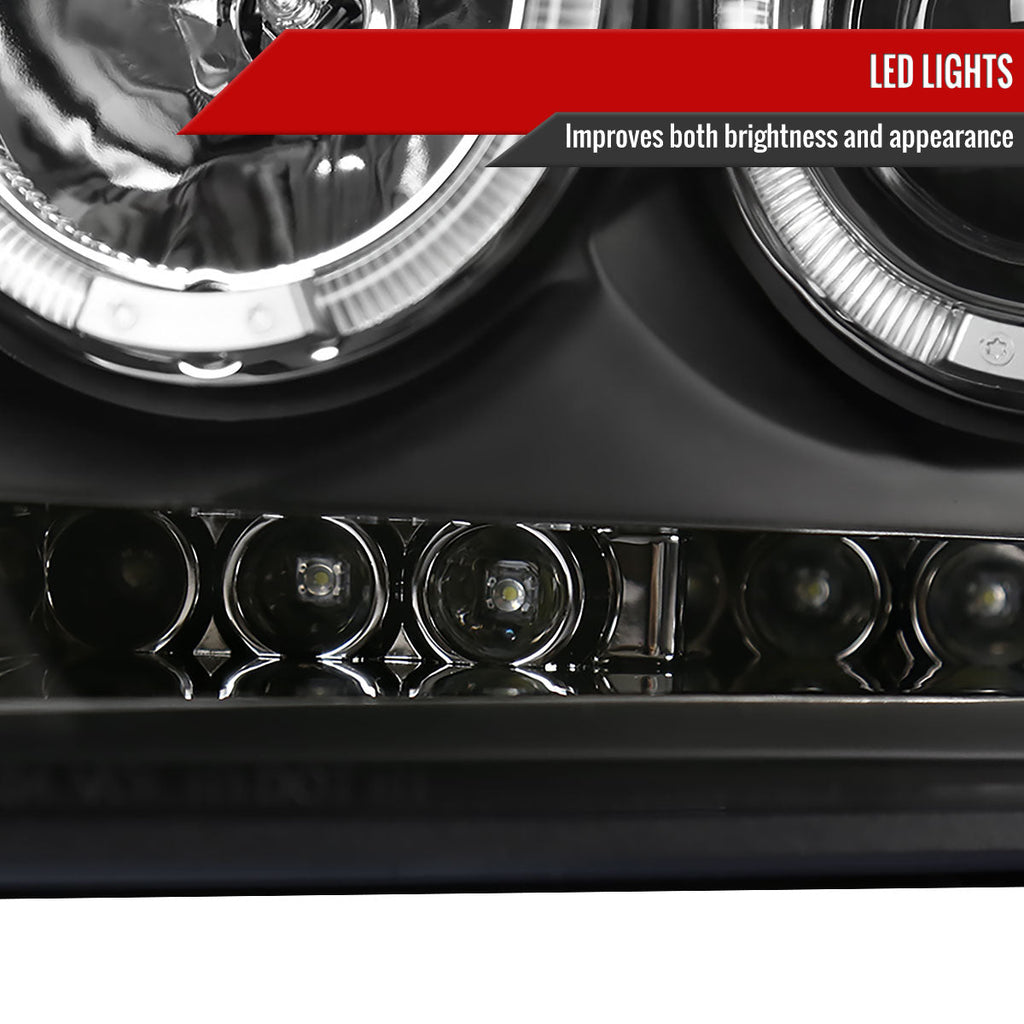 2004-2008 Ford F-150/ 2006-2008 Lincoln Mark LT Dual Halo Projector Headlights (Matte Black Housing/Clear Lens)