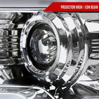 2009-2014 Ford F-150 LED Strip Projector Headlights (Chrome Housing/Clear Lens)
