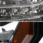 2009-2014 Ford F-150 Dual U-Ring Halo Projector Headlights w/ LED Light Strip (Chrome Housing/Clear Lens)