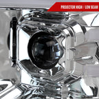 2009-2014 Ford F-150 Switchback Sequential LED Turn Signal Projector Headlights (Chrome Housing/Clear Lens)