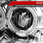 2009-2014 Ford F-150 Dual Halo Projector Headlights (Chrome Housing/Clear Lens)