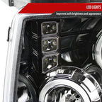 2009-2014 Ford F-150 Dual Halo Projector Headlights (Jet Black Housing/Clear Lens)