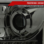 2009-2014 Ford F-150 Projector Headlights w/ LED Light Strip (Chrome Housing/Smoked Lens)