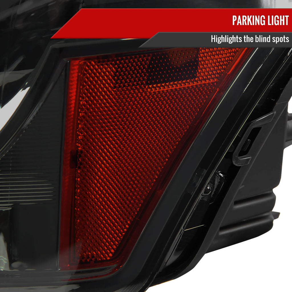 2009-2014 Ford F-150 Projector Headlights w/ LED Light Strip (Chrome Housing/Smoked Lens)