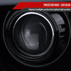 2009-2014 Ford F-150 LED C-Bar Projector Headlights (Glossy Black Housing/Smoked Lens)
