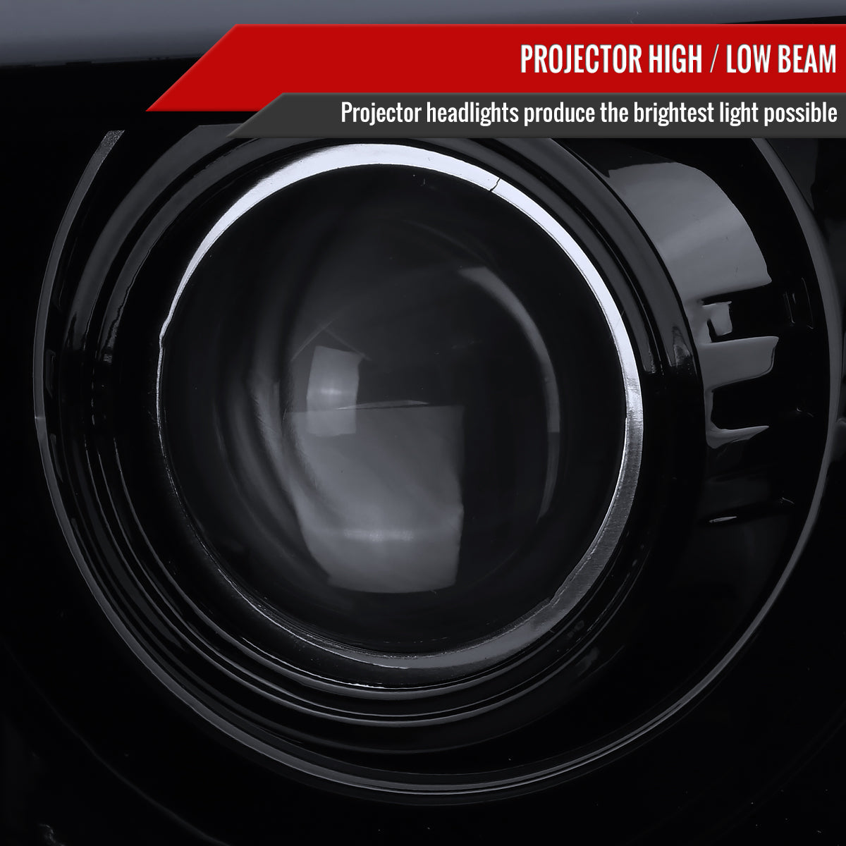 2009-2014 Ford F-150 LED C-Bar Projector Headlights (Glossy Black Housing/Smoked Lens)