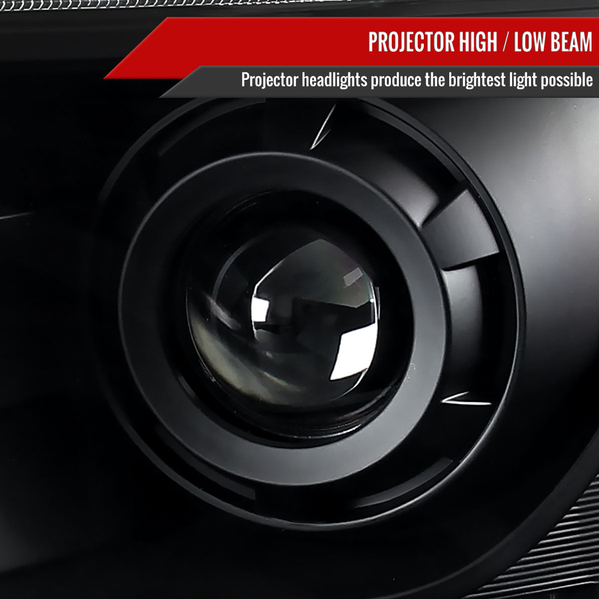 2009-2014 Ford F-150 Projector Headlights w/ LED Light Strip (Matte Black Housing/Clear Lens)
