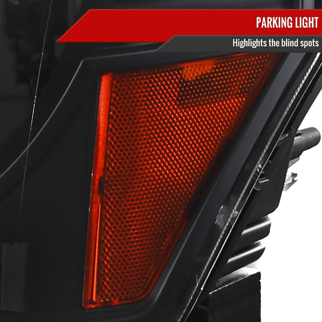 2009-2014 Ford F-150 Projector Headlights w/ LED Light Strip (Matte Black Housing/Clear Lens)
