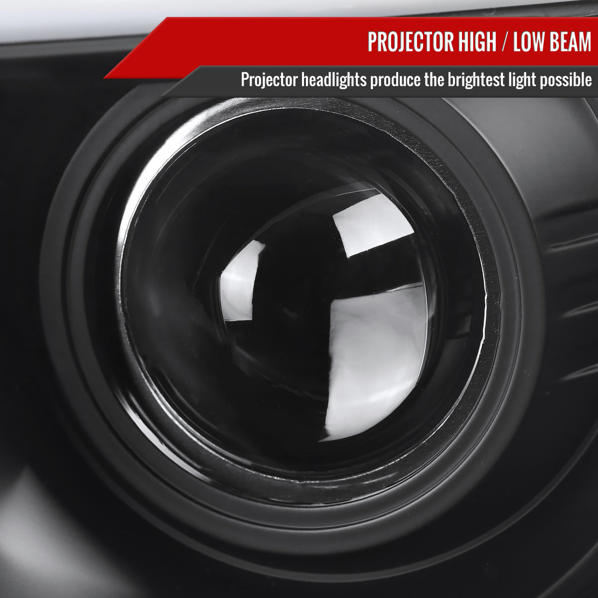 2009-2014 Ford F-150 LED C-Bar Projector Headlights (Matte Black Housing/Clear Lens)
