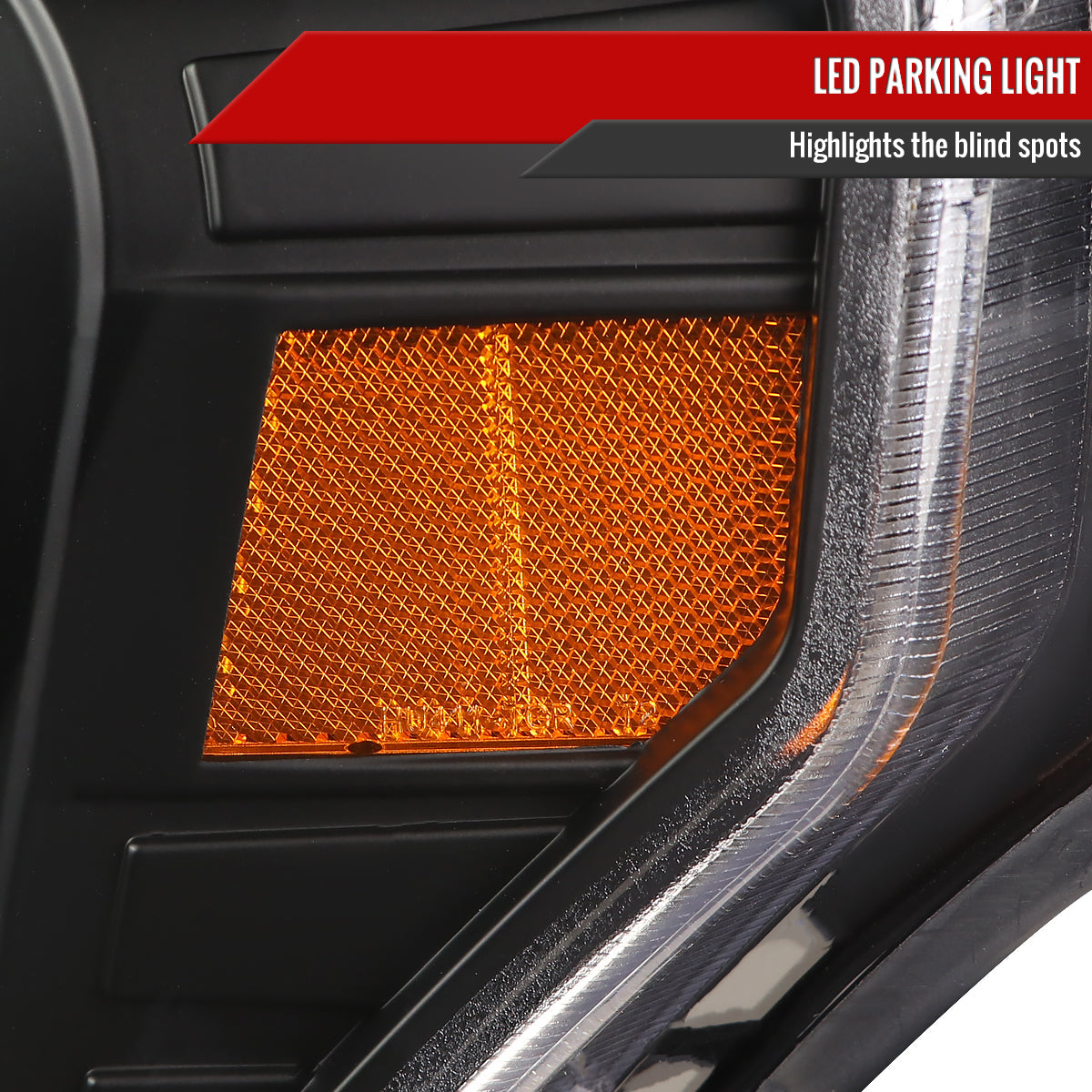 2009-2014 Ford F-150 LED C-Bar Projector Headlights (Matte Black Housing/Clear Lens)