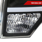 2009-2014 Ford F-150 LED Strip Projector Headlights (Matte Black Housing/Clear Lens)