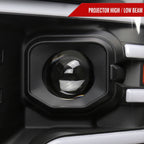 2009-2014 Ford F-150 Switchback Sequential LED Turn Signal Projector Headlights (Matte Black Housing/Clear Lens)