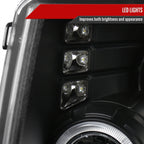 2009-2014 Ford F-150 Dual Halo Projector Headlights (Matte Black Housing/Clear Lens)