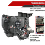 2009-2014 Ford F-150 Dual Halo Projector Headlights (Matte Black Housing/Clear Lens)