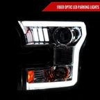 2015-2017 Ford F-150 LED Bar Projector Headlights - RS (Chrome Housing/Clear Lens)