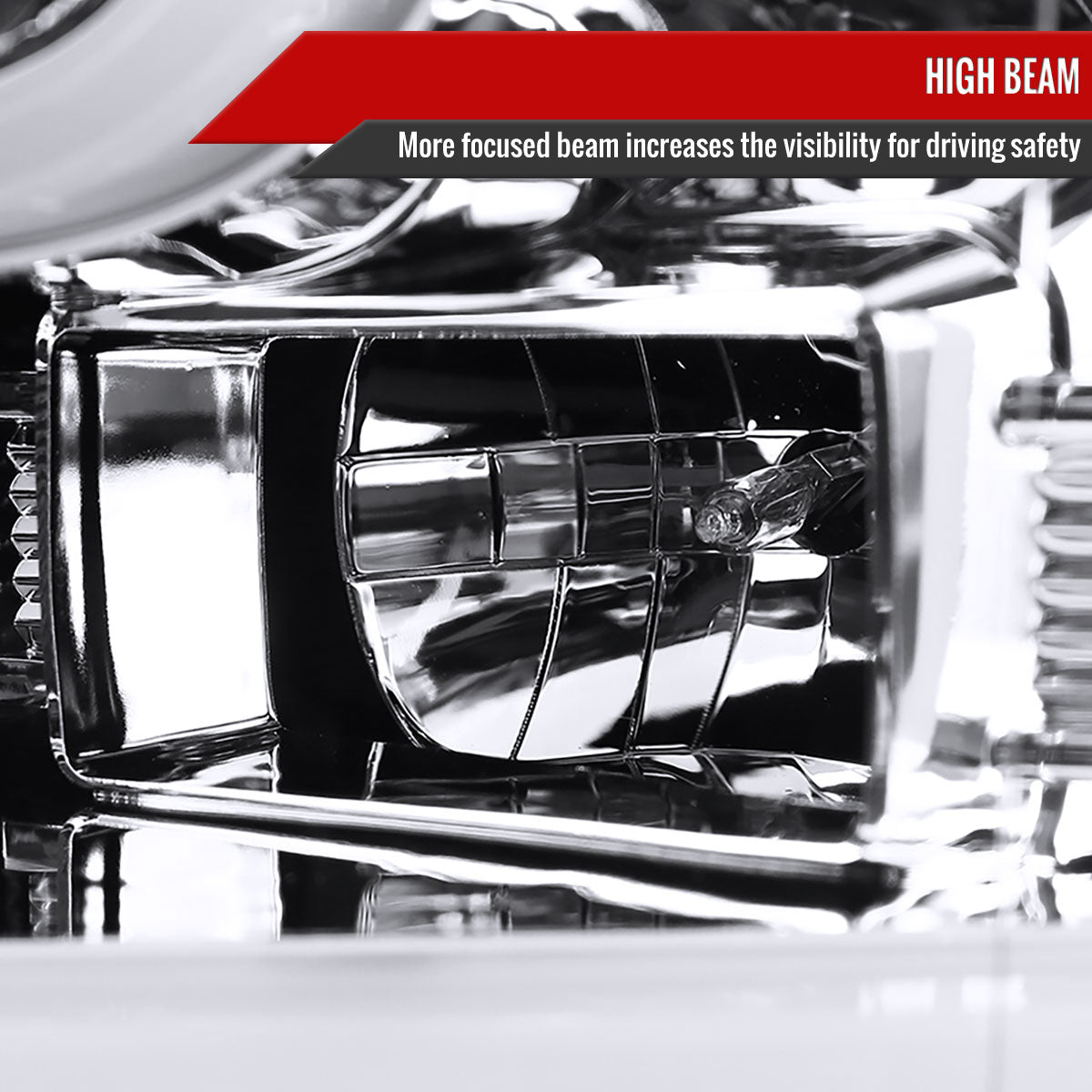 2015-2017 Ford F-150 LED Bar Projector Headlights (Chrome Housing/Clear Lens)