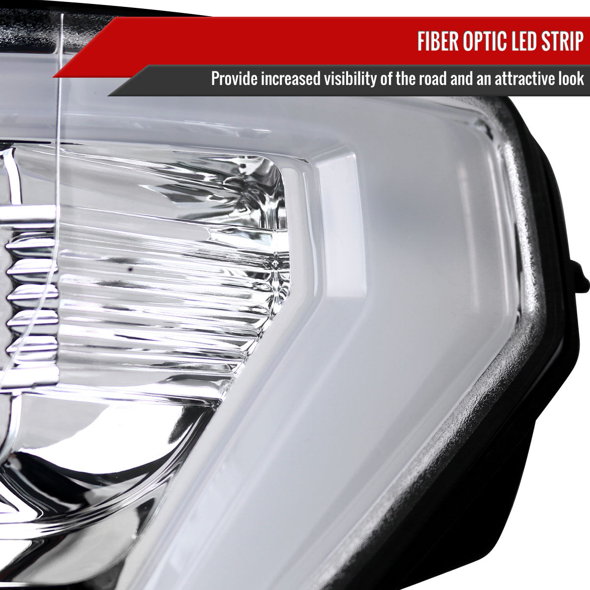 2015-2017 Ford F-150 LED Bar Projector Headlights (Chrome Housing/Clear Lens)