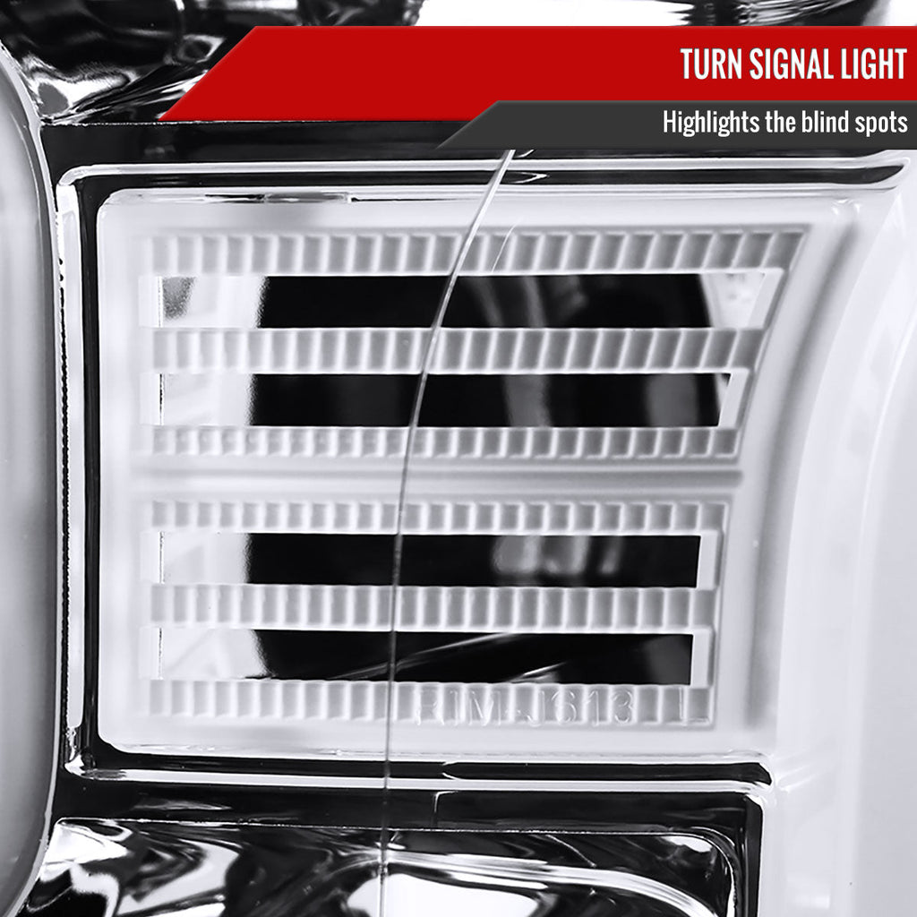2015-2017 Ford F-150 LED Bar Projector Headlights (Chrome Housing/Clear Lens)