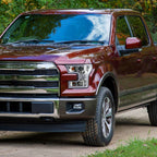 2015-2017 Ford F-150 LED Bar Projector Headlights (Chrome Housing/Clear Lens)