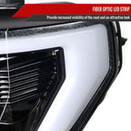2015-2017 Ford F-150 LED Bar Projector Headlights (Jet Black Housing/Clear Lens)