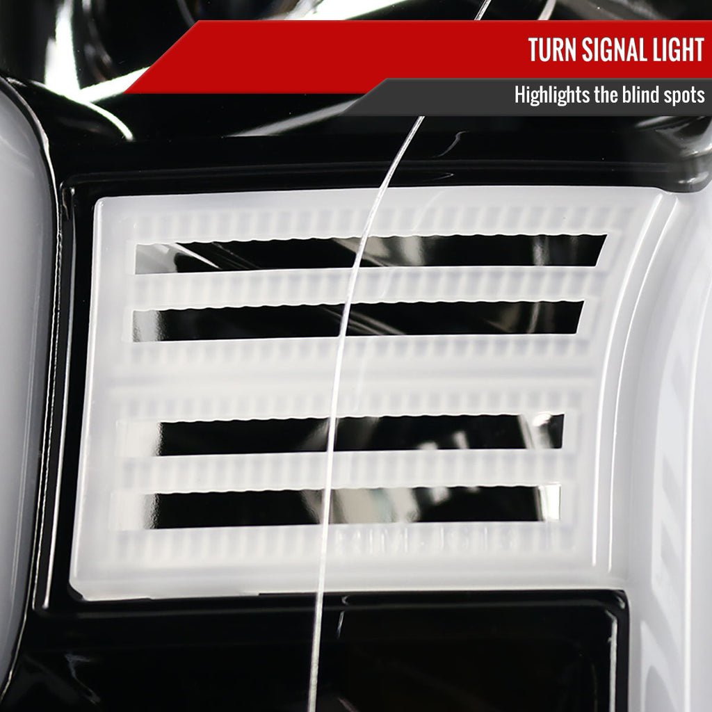 2015-2017 Ford F-150 LED Bar Projector Headlights (Jet Black Housing/Clear Lens)