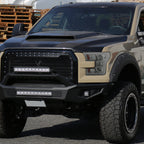2015-2017 Ford F-150 LED Bar Projector Headlights (Chrome Housing / Smoked Lens)