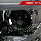 2015-2017 Ford F-150 LED Bar Projector Headlights w/ Switchback Sequential Turn Signals (Chrome Housing / Smoked Lens)