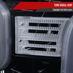 2015-2017 Ford F-150 LED Bar Outline Projector Headlights (Glossy Black Housing/Smoked Lens)