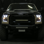 2015-2017 Ford F-150 LED Bar Projector Headlights - RS (Matte Black Housing / Clear Lens)