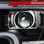 2015-2017 Ford F-150 LED Bar Projector Headlights (Matte Black Housing/Clear Lens)