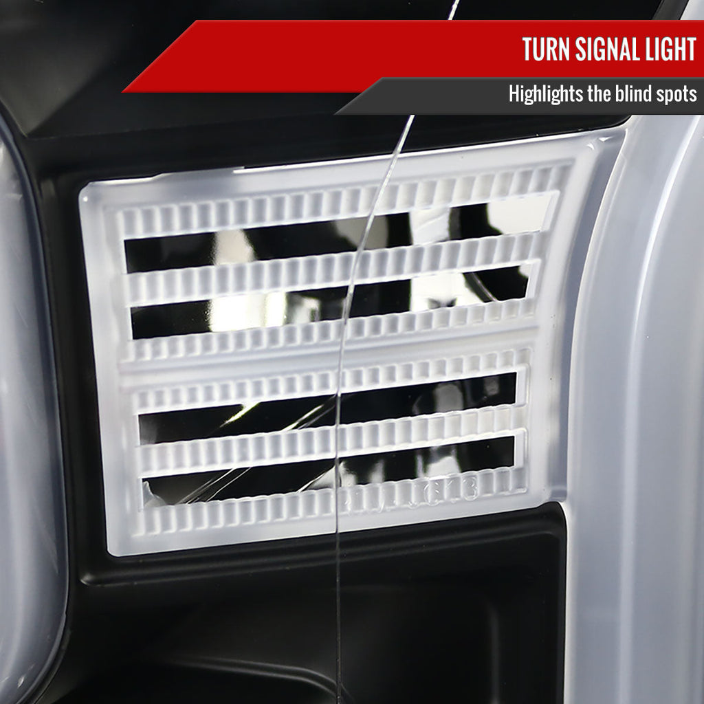 2015-2017 Ford F-150 LED Bar Projector Headlights (Matte Black Housing/Clear Lens)