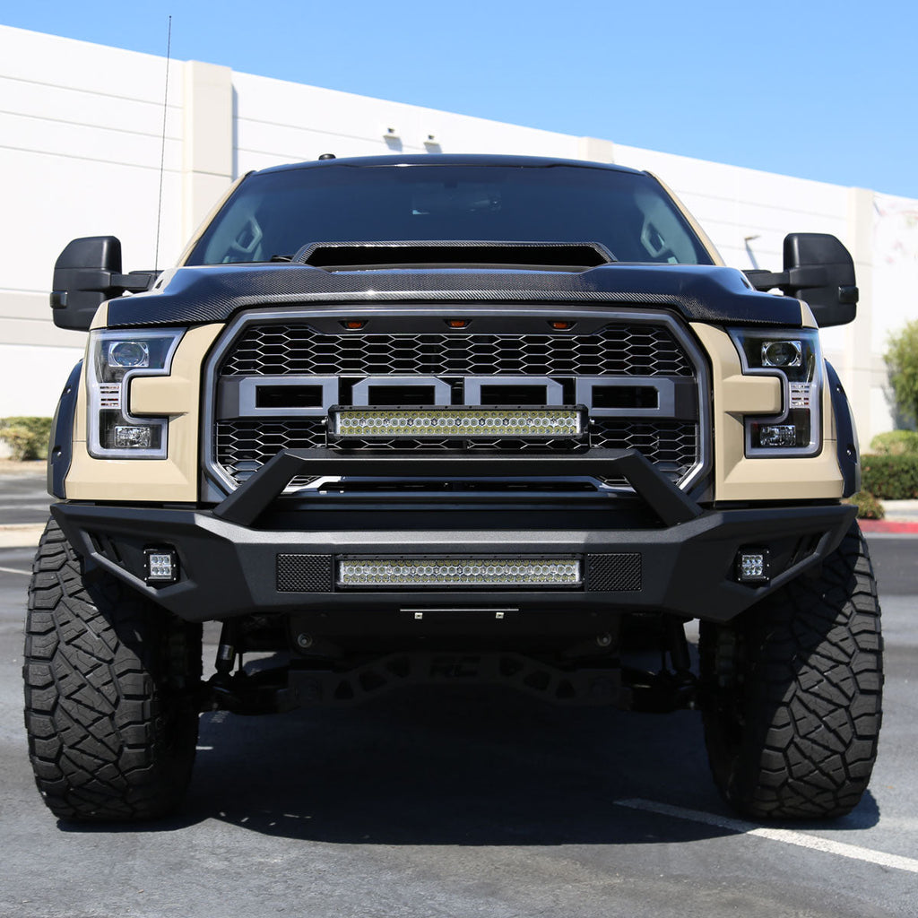 2015-2017 Ford F-150 LED Bar Projector Headlights (Matte Black Housing/Clear Lens)