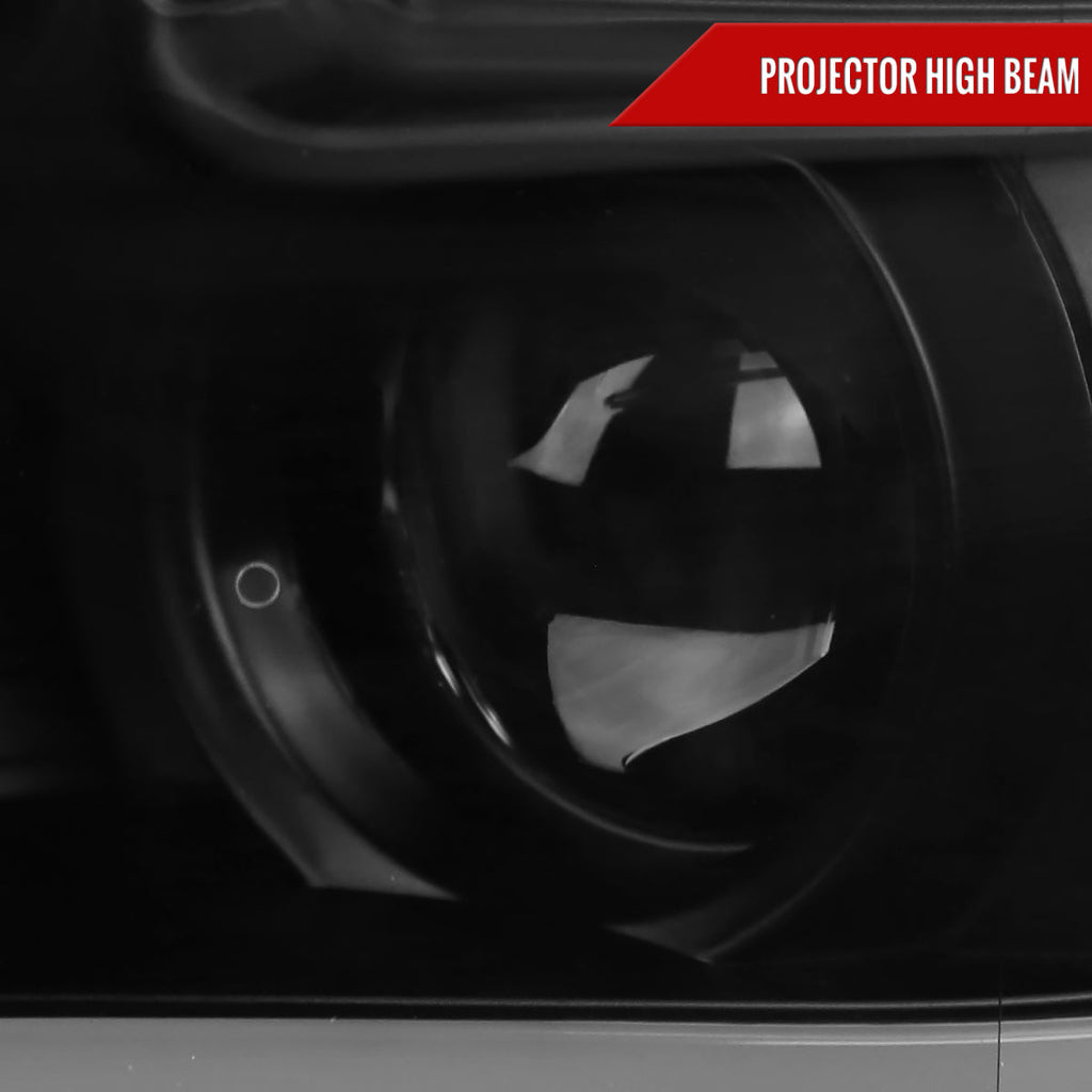 2015-2017 Ford F-150 LED Bar Projector Headlights - RS (Black Housing/Smoked Lens)