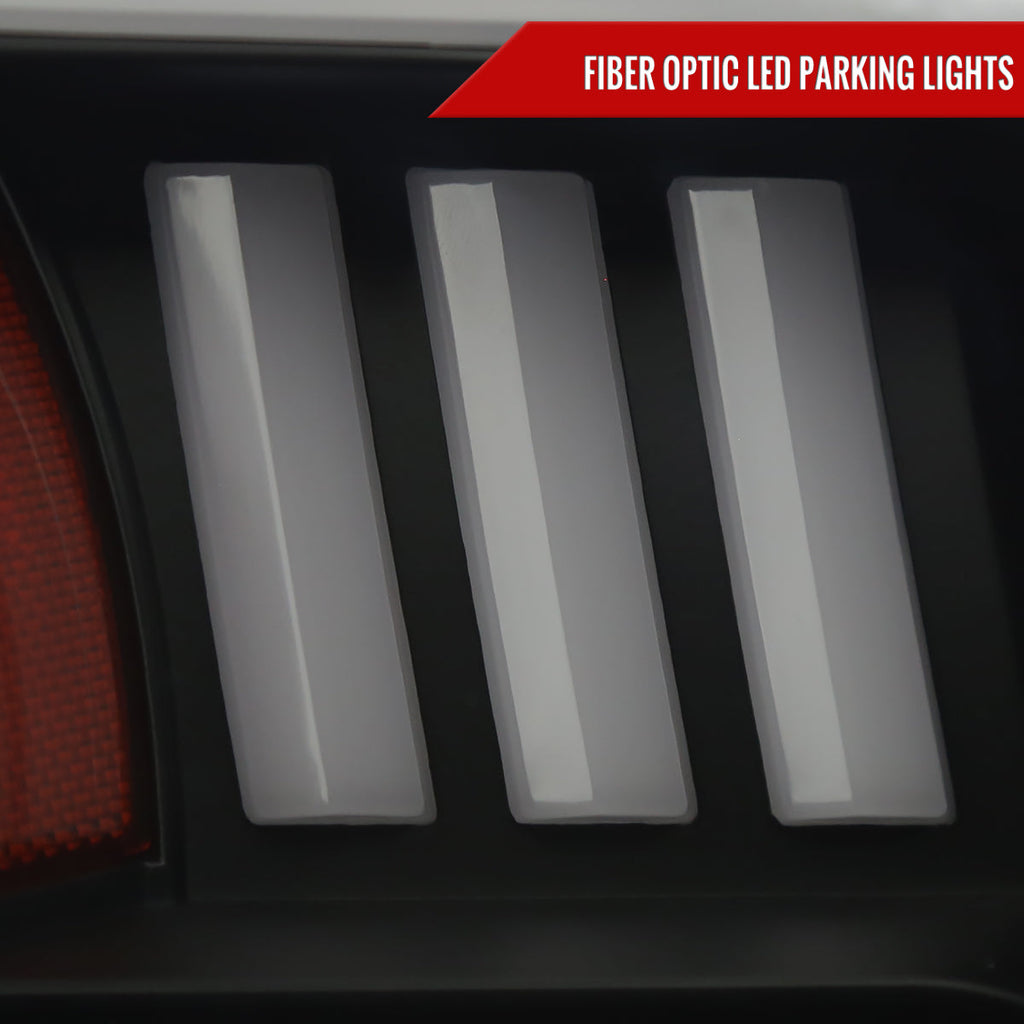 2015-2017 Ford F-150 LED Bar Projector Headlights - RS (Black Housing/Smoked Lens)