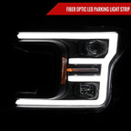 2018-2020 Ford F-150 LED C-Bar Projector Headlights (Black Housing / Clear Lens)