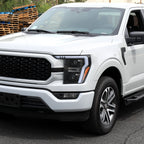 2021-2023 Ford F-150 Projector Headlight w/ Switchback Sequential Turn Signal LED Bar (Black Housing / Clear Lens)