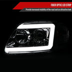 1997-2004 Ford F-150 / 1997-2002 Expedition LED C-Bar Projector Headlights (Chrome Housing/Clear Lens)