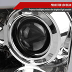 1997-2004 Ford F-150 / 1997-2002 Expedition LED C-Bar Projector Headlights (Chrome Housing/Clear Lens)