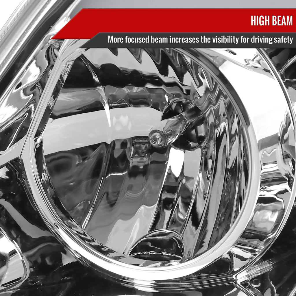 1997-2004 Ford F-150 / 1997-2002 Expedition LED C-Bar Projector Headlights (Chrome Housing/Clear Lens)