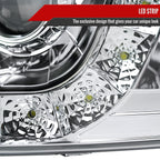 1997-2004 Ford F-150 / 1997-2002 Expedition Projector Headlights w/ SMD LED Light Strip (Chrome Housing/Clear Lens)