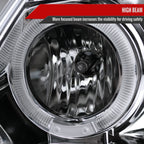 1997-2004 Ford F-150 / 1997-2002 Expedition Dual Halo Projector Headlights (Chrome Housing/Clear Lens)