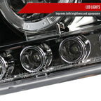 1997-2004 Ford F-150 / 1997-2002 Expedition Dual Halo Projector Headlights (Chrome Housing/Clear Lens)