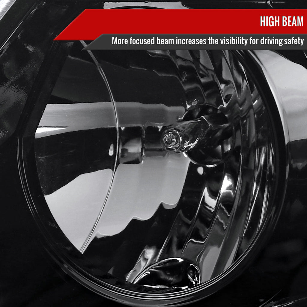 1997-2004 Ford F-150 / 1997-2002 Expedition LED C-Bar Projector Headlights (Jet Black Housing/Clear Lens)