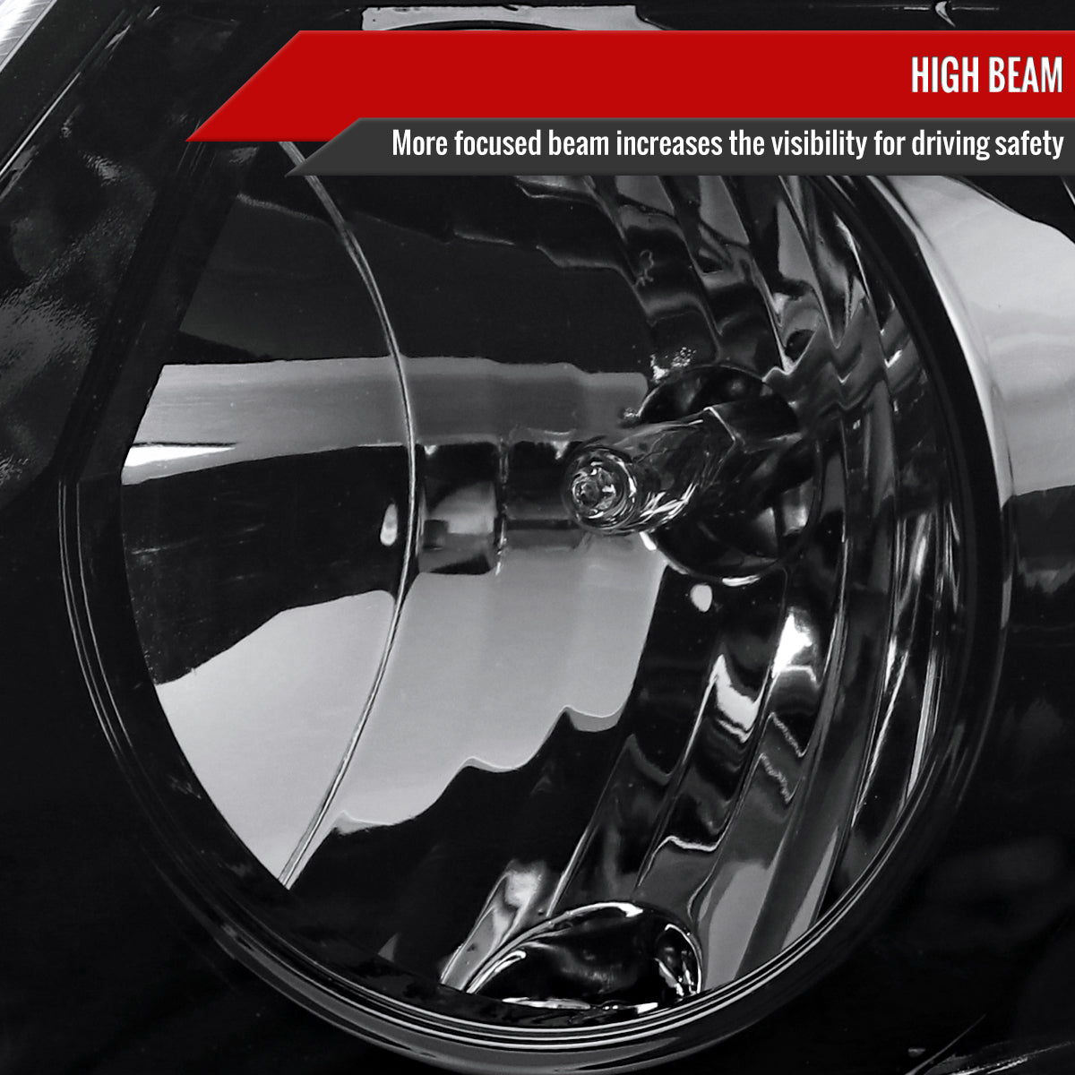 1997-2004 Ford F-150 / 1997-2002 Expedition LED C-Bar Projector Headlights (Jet Black Housing/Clear Lens)