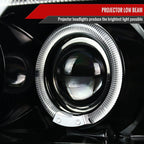 1997-2004 Ford F-150 / 1997-2002 Expedition Dual Halo Projector Headlights (Jet Black Housing/Clear Lens)
