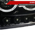 1997-2004 Ford F-150 / 1997-2002 Expedition Dual Halo Projector Headlights (Jet Black Housing/Clear Lens)