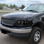 1997-2004 Ford F-150 / 1997-2002 Expedition Dual Halo Projector Headlights (Jet Black Housing/Clear Lens)