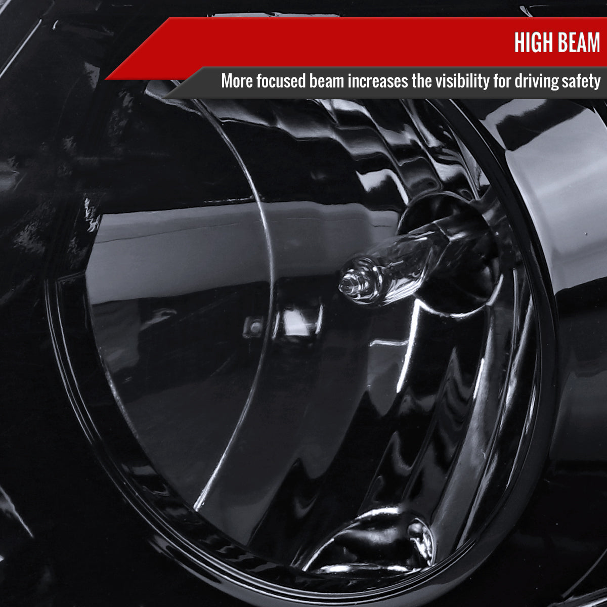 1997-2004 Ford F-150 / 1997-2002 Expedition LED C-Bar Projector Headlights (Glossy Black Housing/Smoked Lens)